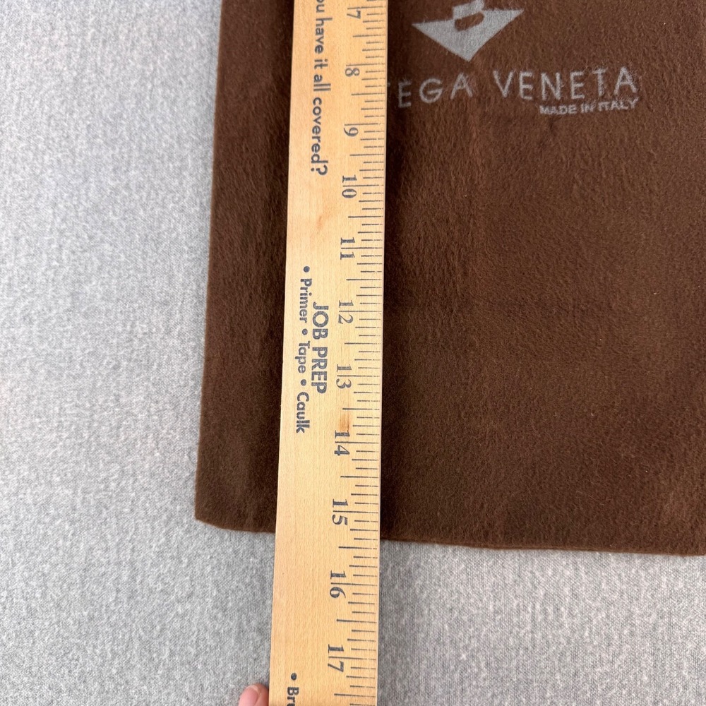 Bottega Veneta Brown Drawstring Dust Bag Storage Pouch 15x7 Authentic 90s Italy - Picture 2 of 6